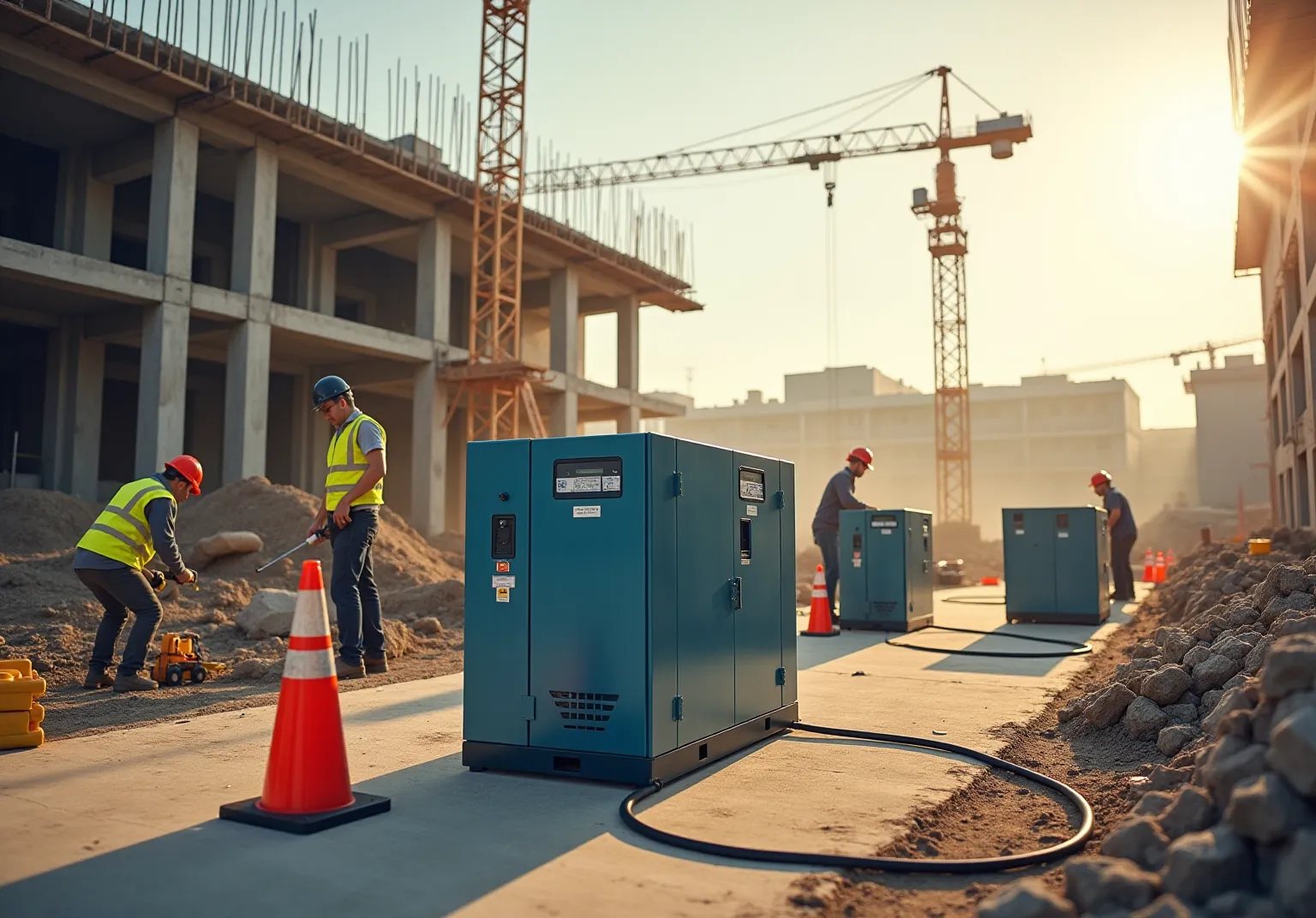 10 Benefits of Oil Free Air Compressor Rental for Construction Projects