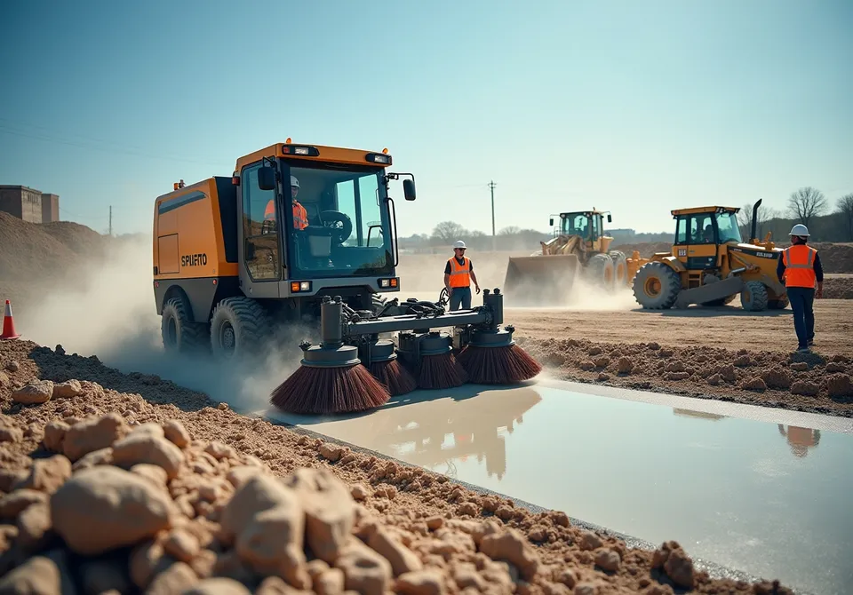 Project Sweeper 10 Benefits of Power Broom Sweeper Rental for Construction Projects